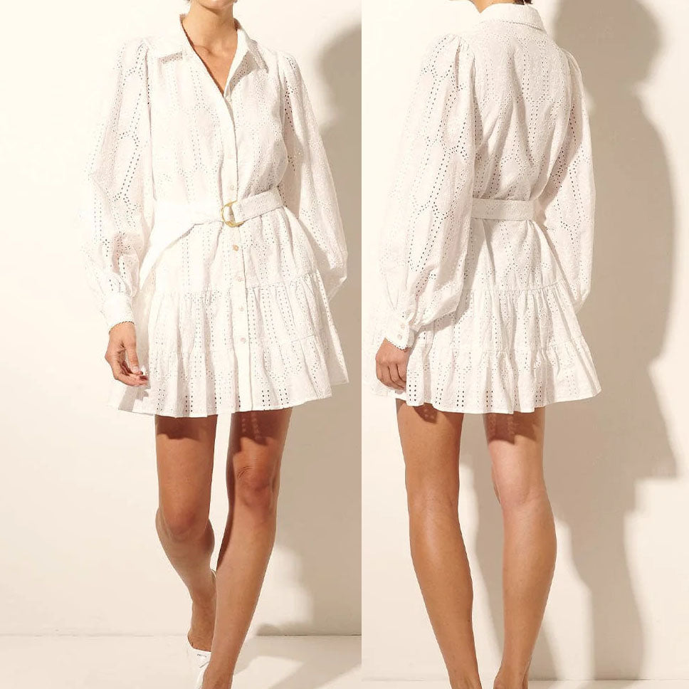 100% cotton Mini Shirt Dress – Yiyi Clothing